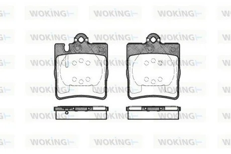 Колодки гальмівні диск. задн. (Remsa) MB C203 (01-11) (P6093.10) WOKING P609310