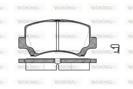 Колодки тормозные дисковые передние Chery A1 1.3 06-,Chery Jaggi 1.1 06-,Chery J WOKING P610302