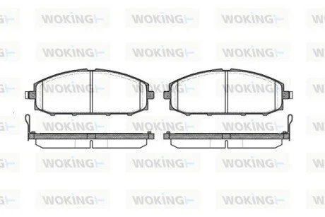 Колодки тормозные WOKING P6113.04