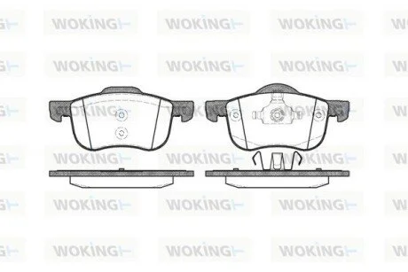 Гальмівні колодки перед. Volvo S60/S80/V70/XC70 95-10 (ATE) WOKING P613300