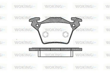 Колодки тормозные дисковые задние MB Vito (638) -03 (P6173.00) WOKING P617300