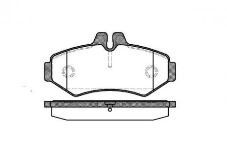 Колодки тормозные дисковые задние MB SPRINTER 208 (00-06)/VW LT 28-35 II (96-06) WOKING P633300 (фото 1)