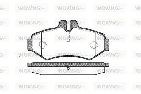 Гальмівні колодки зад. Sprinter 311-316 00-06 (Bosch) WOKING P633300