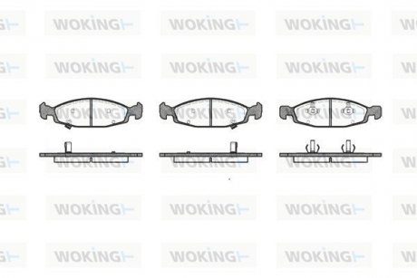 Колодки тормозные WOKING P6363.02