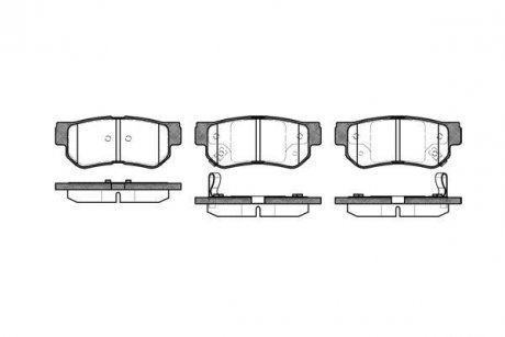 Колодки тормозные дисковые задние Hyundai Elantra 1.6 00-06,Hyundai Elantra 2.0 WOKING P646302 (фото 1)