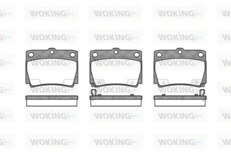 Гальмівні колодки Pajero/Pajero Sport 90-15 1.8-3.0 WOKING P6503.02