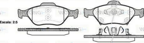 Колодки тормозные диск. перед. (Remsa) Toyota Yaris 05> 11> WOKING P6663.12