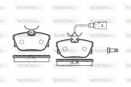 Колодки тормозные WOKING P6673.01