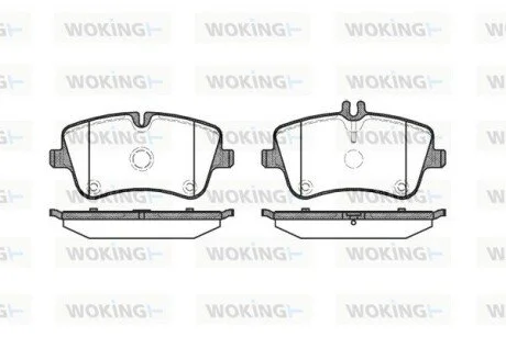 Гальмівні колодки перед. MB W203 00-07 (TRW) WOKING P6683.00