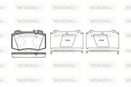 Гальмівні колодки перед MB C32 AMG/E320-500 01> WOKING P6693.00
