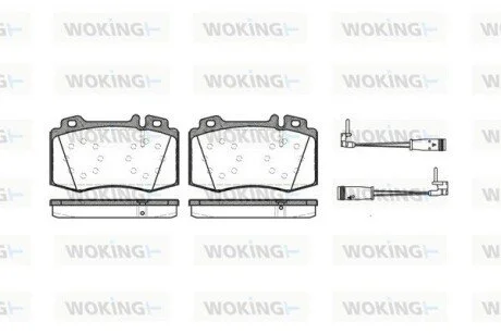 Гальмівні колодки перед MB C32 AMG/E320-500 01> WOKING P6693.02