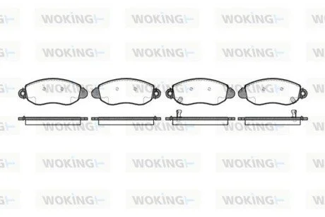 Колодки тормозные WOKING P6723.02