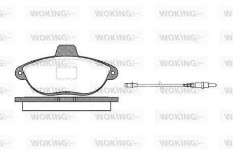 Гальмівні колодки перед. 806/Expert/Jumpy/Scudo (95-06) WOKING P7023.02