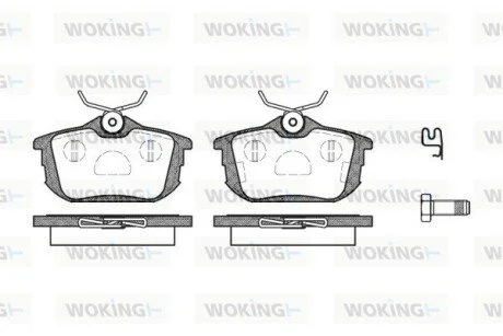 Колодки тормозные дисковые Mitsubishi Colt 04>12 / Carisma Space Star 96>06 / за WOKING P7053.12
