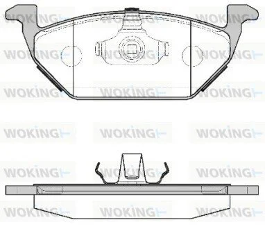 Гальмівні колодки перед. Caddy III/Golf V/Passat B6/Octavia A5 WOKING P7333.00