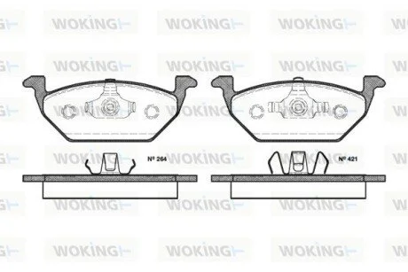 Гальмівні колодки перед. Caddy III/Golf V/Passat B6/Octavia A5 1.2-2.0 05-15 WOKING P733320