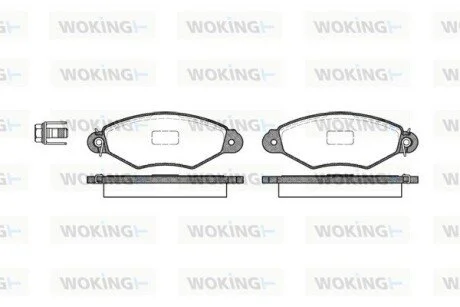 Колодки тормозные дисковые BMW 3f30 1F20 / перед WOKING P7433.00