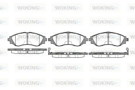 Гальмівні колодки перед Astra/Lacetti/Lanos/Nubira 1.6/2.0/2.5 WOKING P7453.12