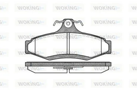 Гальмівні колодки задн. Astra/Leganza/Nubira/Orion/Vectra (96-05) WOKING P7463.10