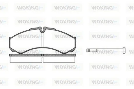 Гальмівні колодки Daily (04-21) WOKING P7513.00