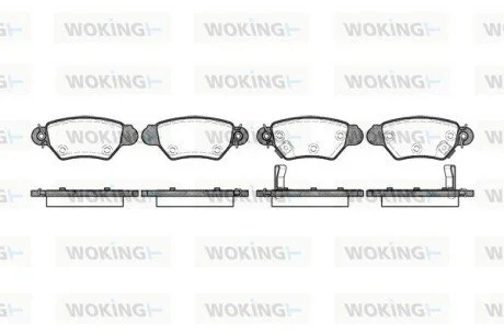 Гальмівні колодки зад. Astra G 98-05 (Bosch) WOKING P7853.02