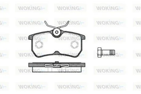 Гальмівні колодки зад. Fiesta/Focus 98-08 (TRW) WOKING P7933.00
