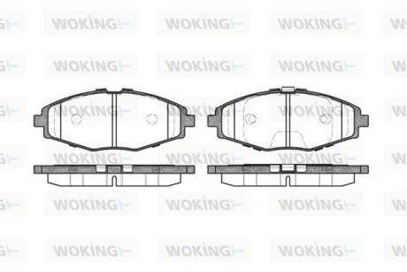 Колодка тормозная Ланос 1,5/Сенс/Матиз перед (R13) (к-т 4шт) WOKING P7963.00