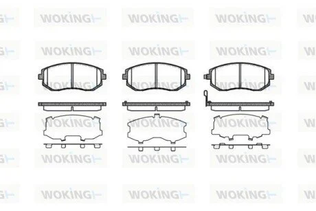 Колодки тормозные диск. перед. (Remsa) Subaru Forester 03> 08> 13> / Impre WOKING P8513.11
