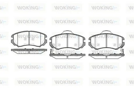 Колодки тормозные дисковые Hyundai Tucson I / Sportage II / Sonata Magentis 05>1 WOKING P8533.02