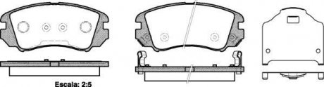 Колодки тормозные дисковые передние Hyundai Nf v 2.0 05-10,Hyundai Nf v 3.3 05-1 WOKING P853322 (фото 1)