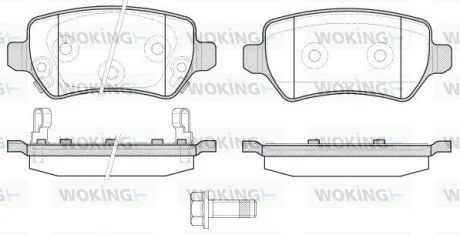 Колодки тормозные дисковые задние Kia Ceed 1.4 12-,Kia Ceed 1.6 12-,Kia Ceed spo WOKING P857322
