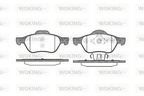 Гальмівні колодки перед. Clio/Laguna/Megane/Scenic/Twingo (03-21) WOKING P8623.00