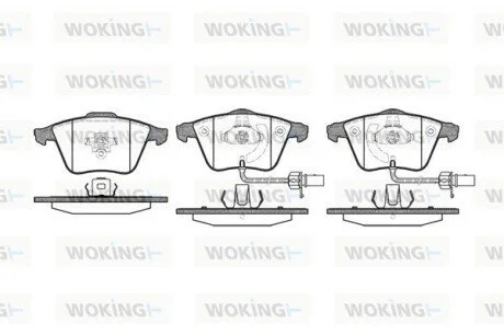 Колодки тормозные диск. перед. WOKING P8643.12