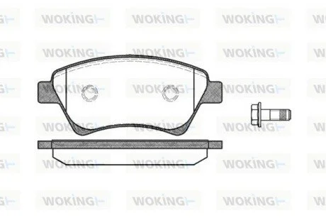 Колодки тормозные дисковые передние Renault Grand scenic ii 1.5 04-,Renault Gran WOKING P876300