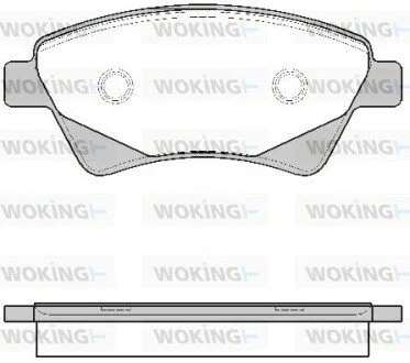 Гальмівні колодки перед. RENAULT KANGOO/MEGANE/SCÉNIC 1.5-2.0 01- WOKING P8763.20