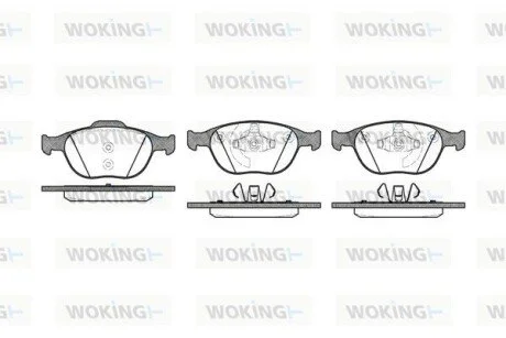 Колодки тормозные диск. перед. (Remsa) Ford Connect I II WOKING P8843.00