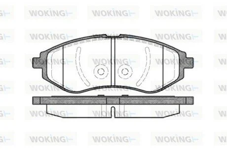 Гальмівні колодки перед. Aveo/Kalos (03-21) WOKING P886300