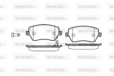 Колодки тормозные дисковые Suzuki Swift 05> Splash / Nissan Micra 10> 16> / пере WOKING P8873.11