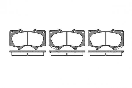 Колодки тормозные дисковые Toyota LC120 Lexus GX470 Toyota LC150, Lexus GX460 M WOKING P8883.00 (фото 1)