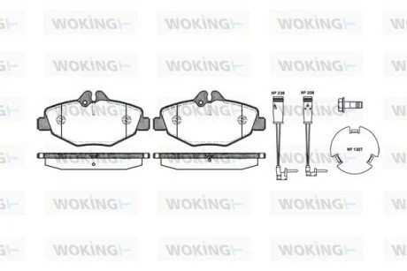 Гальмівні колодки перед. MB E-класз (W211) 03-09 WOKING P8903.02