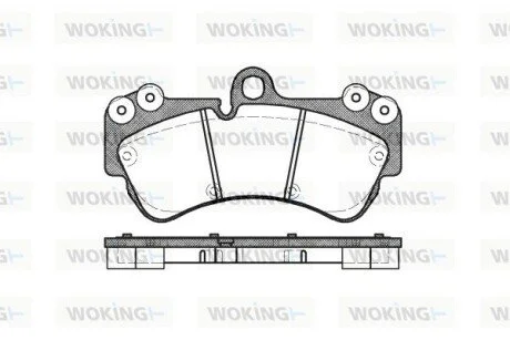 Колодки гальмівні диск. перед. (Remsa) Porsche Cayenne 3.0 02-10,Porsche Cayenne 3.2 02-10 (P8943.00) WOKING P894300