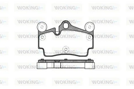 Колодки тормозные дисковые задние Audi Q7 3.0 06-15,Audi Q7 3.6 06-15,Audi Q7 4. WOKING P896300