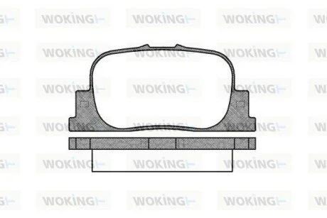 Гальмівні колодки задн. Prius/Avalon/Mark/Camry 96-09 WOKING P901300