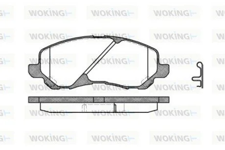 Колодки тормозные дисковые Mitsubishi ASX 10> / Lancer X 08> / Grandis 04> / пер WOKING P9043.02
