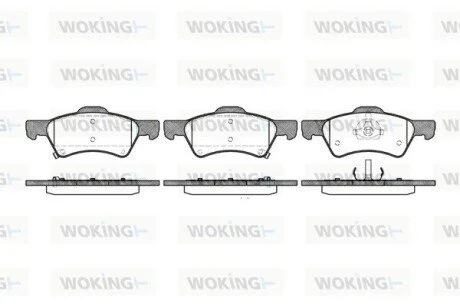 Колодки гальмівні WOKING P9103.02