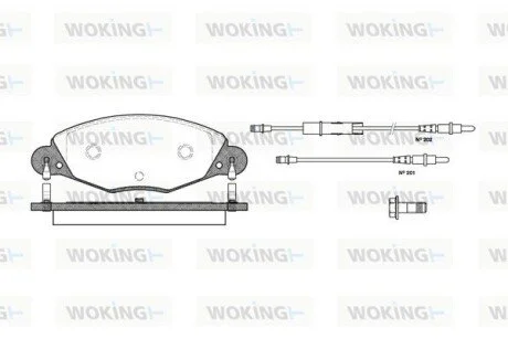 Гальмівні колодки WOKING P927304