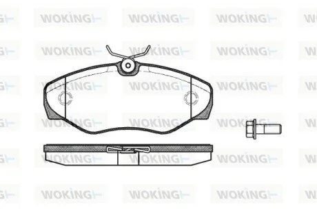 Колодки тормозные дисковые передние Nissan Primastar 1.9 01-,Nissan Primastar 1. WOKING P934310