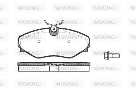 Колодки тормозные WOKING P9343.20