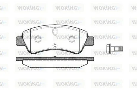 Колодки тормозные дисковые передние Citroen C2 1.4 03-,Citroen C2 1.6 03-,Citroe WOKING P940310