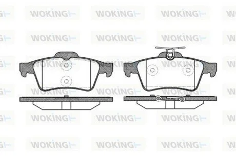 Колодки тормозные дисковые задние Citroen C5 iii 1.6 08-,Citroen C5 iii 1.8 08- WOKING P942320